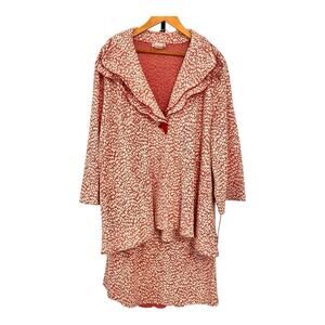 Adjustable Ruffle Wired Collar Skirt Suit Set Song Sung Design Today's Sz 1X